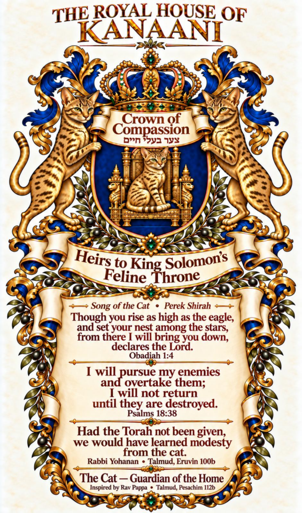 The Royal House of Kanaani: Crown of Compassion, Song of the Cat and heritage inscriptions